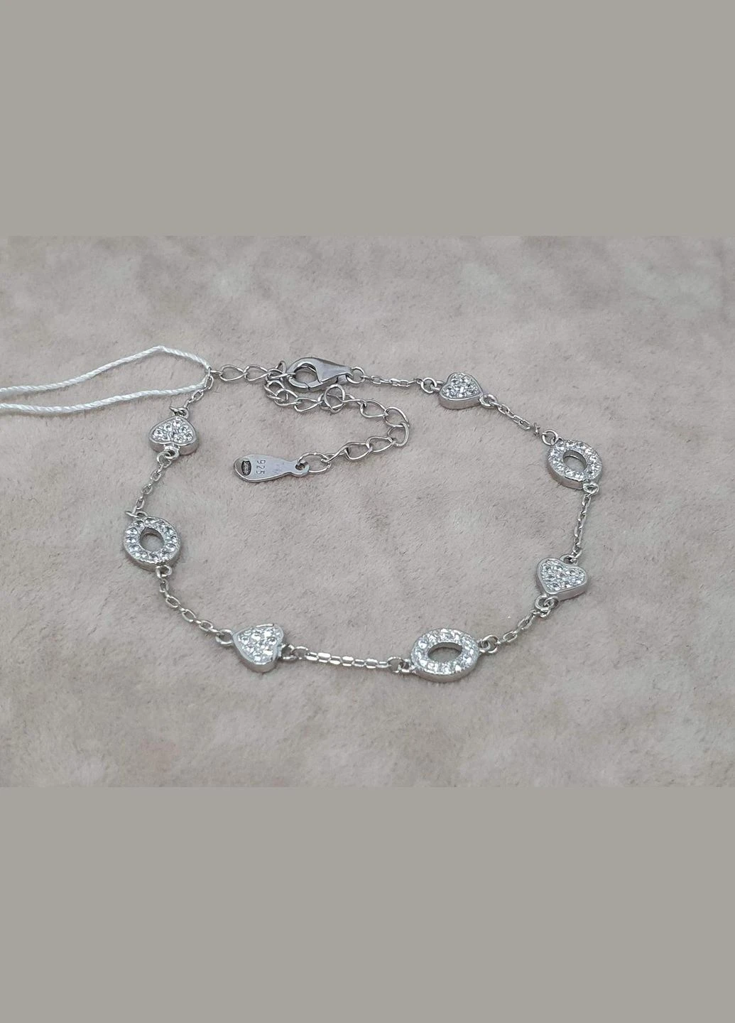 Срібний браслет з фіанітами. 550072Б Top Silver (316699533)