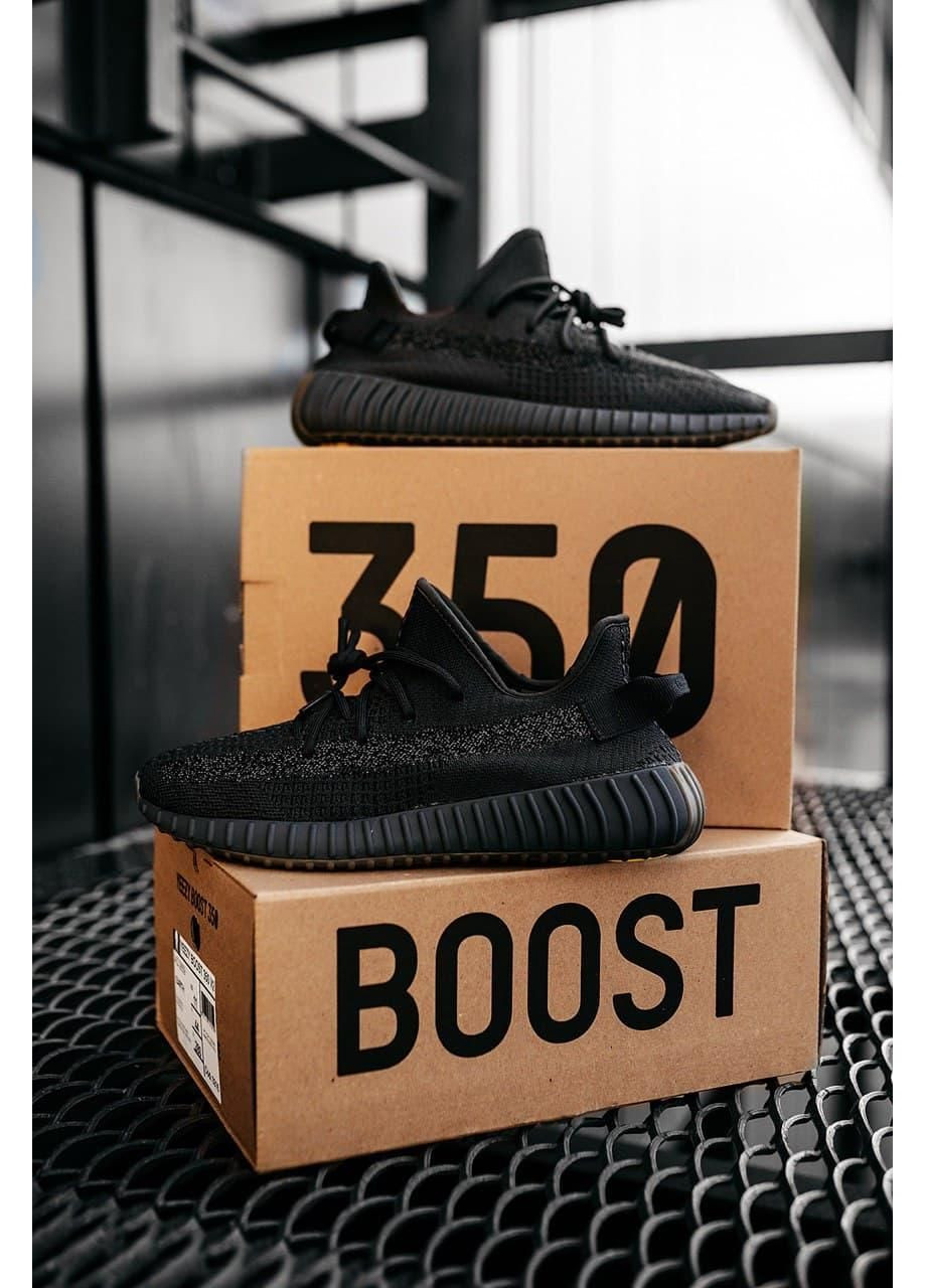 КРОСІВКИ ЖІНОЧІ ADIDAS YEEZY BOOST 350 BLACK CINDER АДІДАС ІЗІ БУСТ No Brand чорні демісезони (368887889)