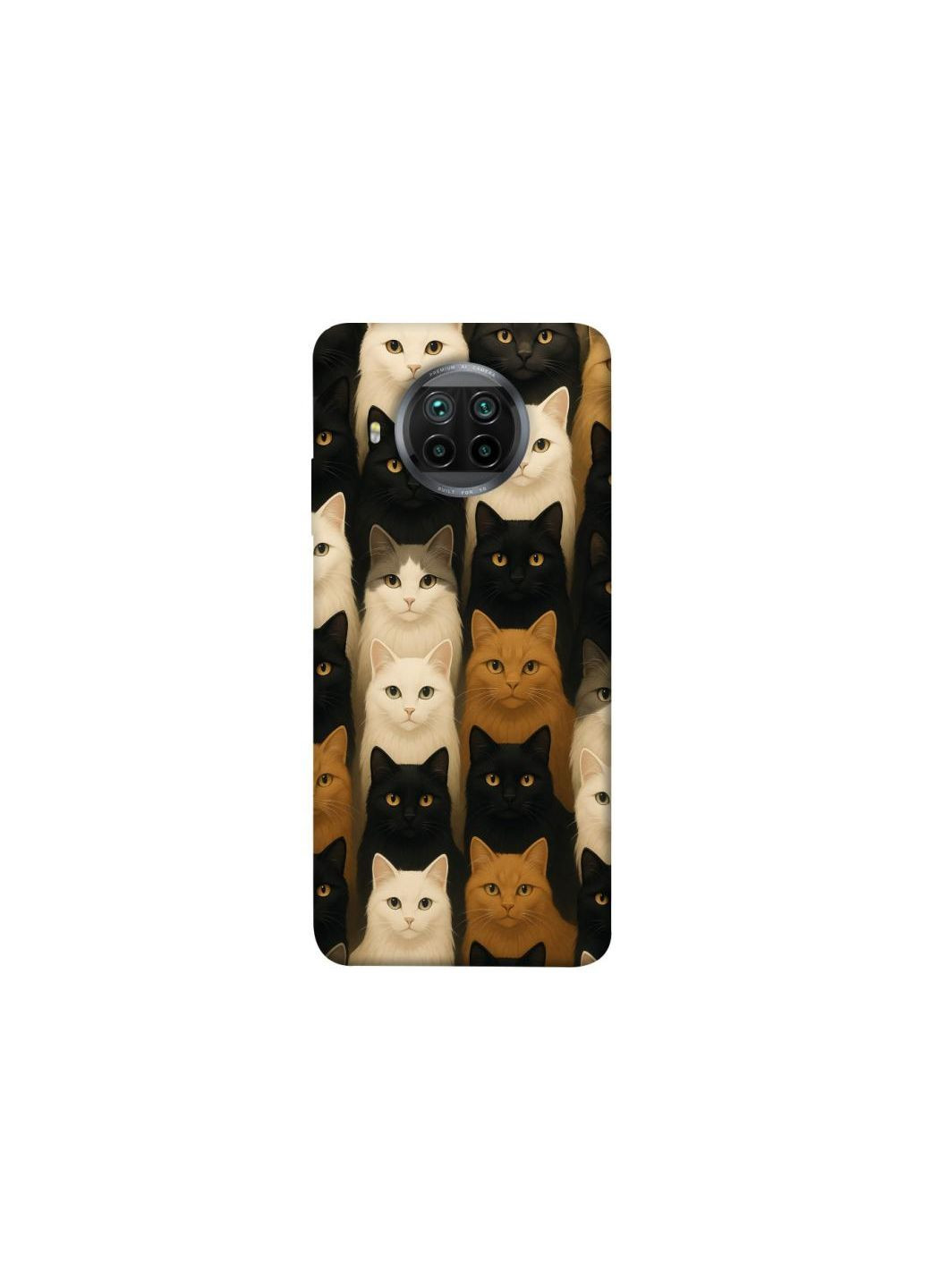 Чехол на Xiaomi Mi 10T Lite / Redmi Note 9 Pro 5G Colorful Cat Collage Frontalka (352202649)