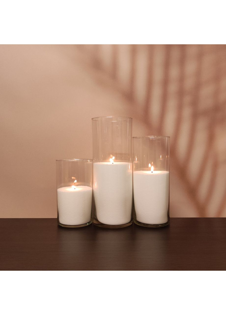 Насипні свічки комплект №7 (3 свічки 20,26,31 см) Liliya Flowers (366026819)