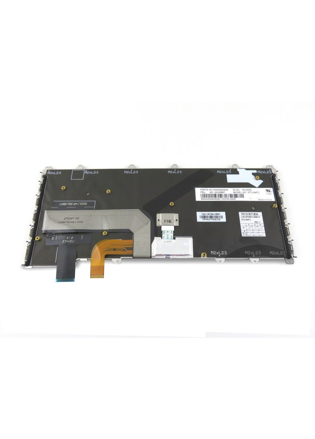 Клаатура для ноутбука ThinkPad Yoga 260 Keyboard Silver Lenovo (371813095)