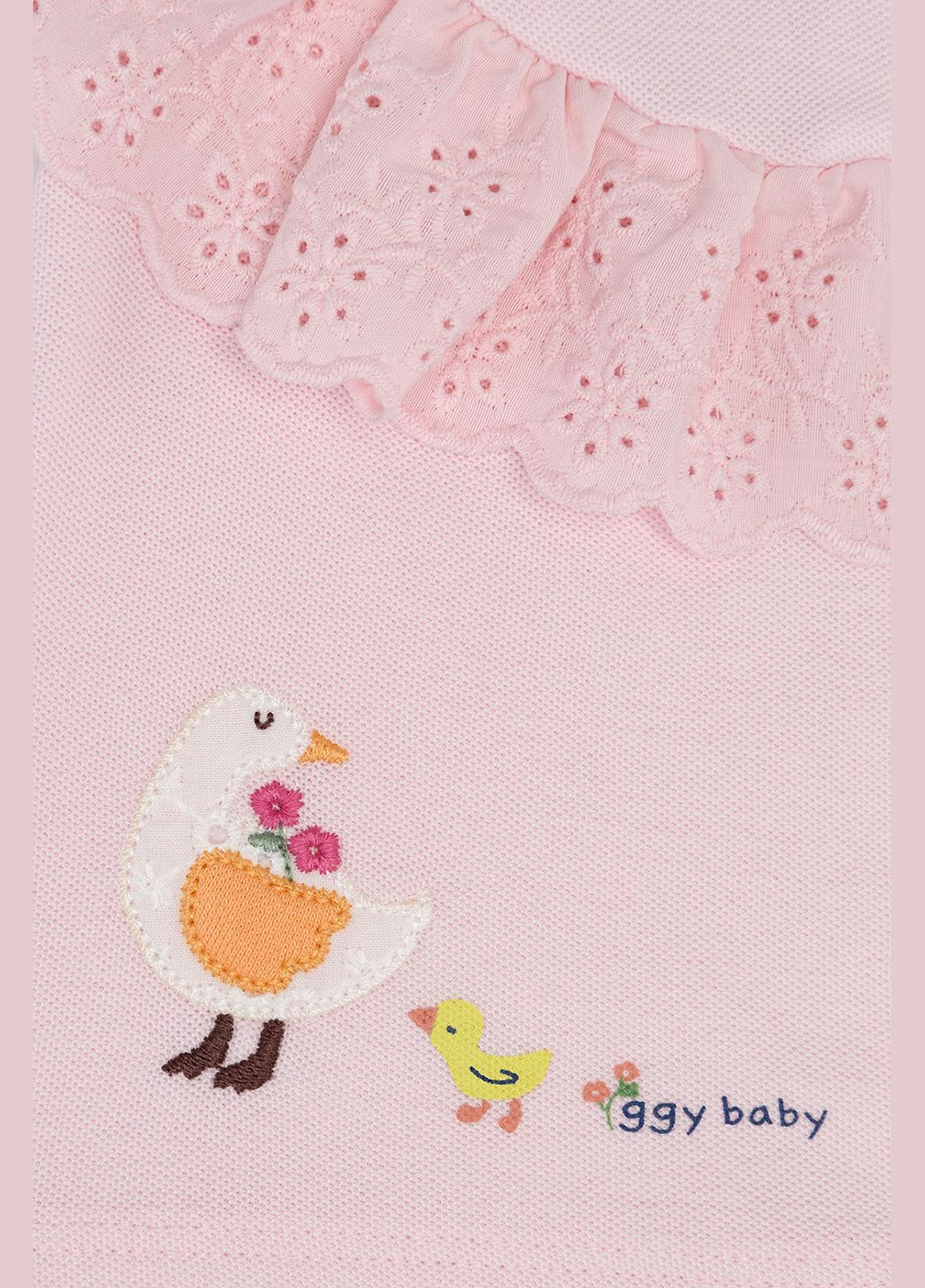 Розовый летний костюм с джинсовыми шортами для девочки цвет розовый cb-00249274 Iggy