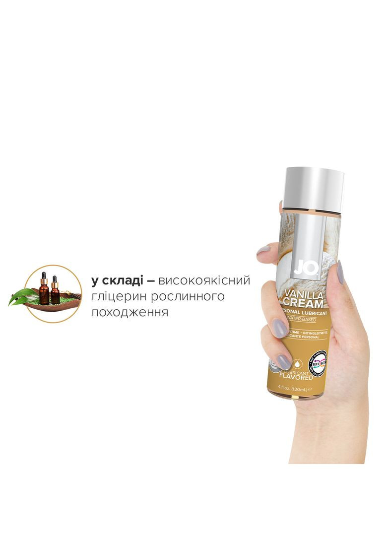 Смазка на водной основе System JO H2O - Vanilla Cream (120 мл) без сахара, растительный глицерин No Brand (303904341)