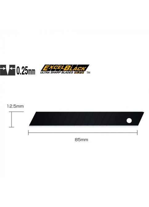Лезо FWB10 Ultra Sharp Black Blade товщиною 0,25 мм залишає ідеальну поверхню різу туба 10 шт підходить для FWP-1 (11691) Olfa (276905378)