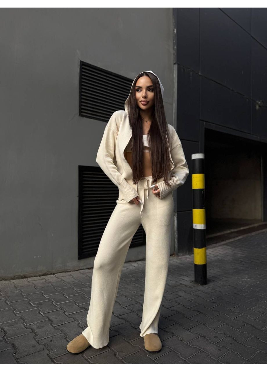 Трикотажный костюм 2-ка с капюшоном No Brand Б1466-140/2 (369402799)