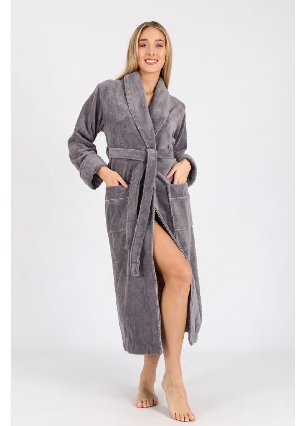 Халат женский хлопок/бамбук модель сиреневый, xxl Nusa 6895 (365720520)