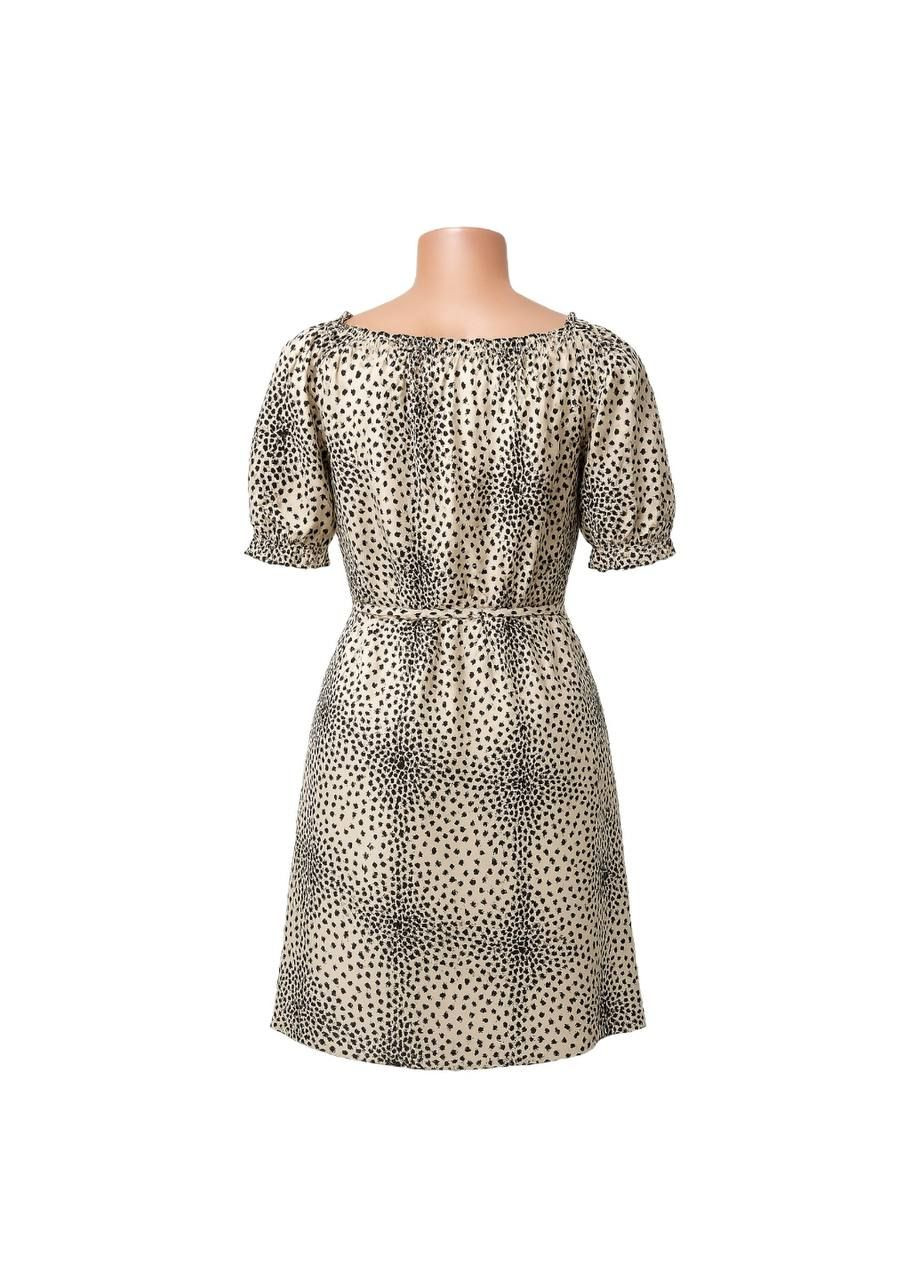 Розовое повседневный платье розово-черный Miss Sixty с абстрактным узором