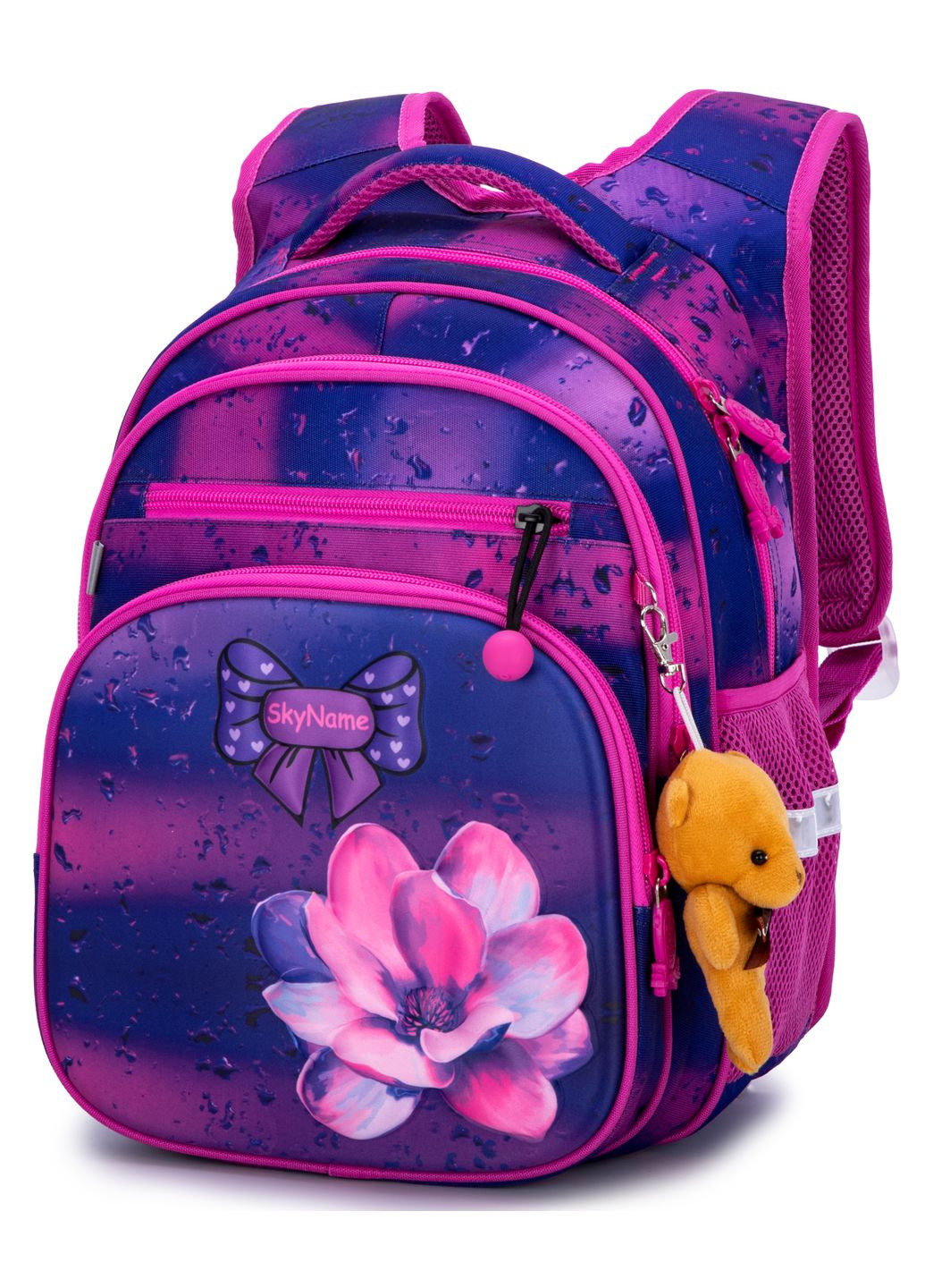 Школьный рюкзак с ортопедической спинкой для девочки фиолетовый /SkyName 37х30х18 см для 1-4 класса (R3-243) Winner (293504285)