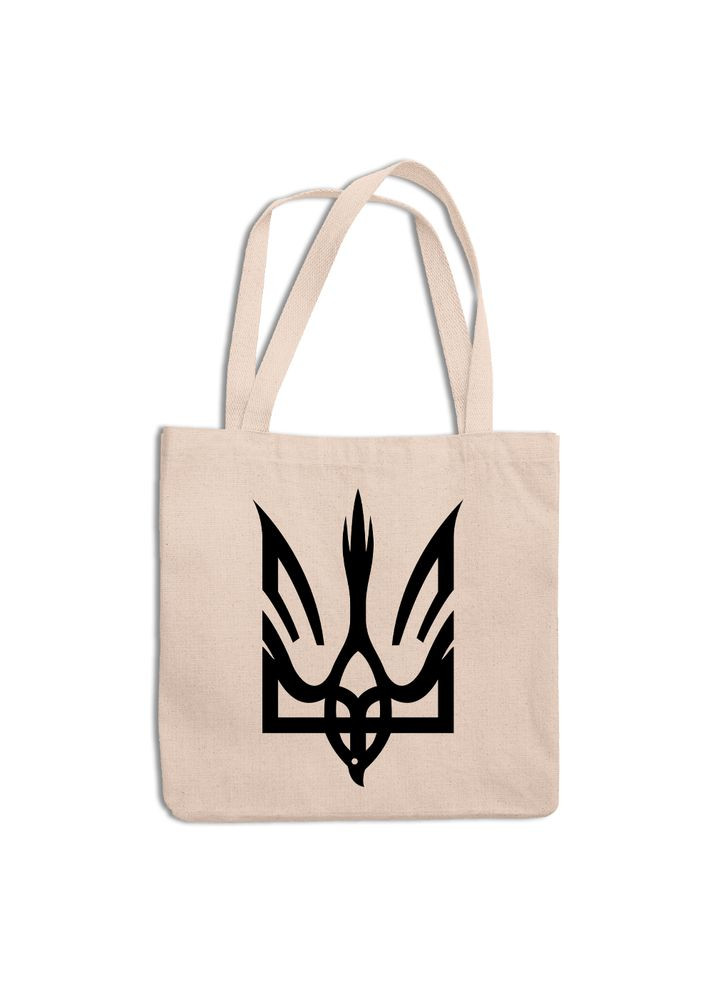 Эко сумка, шоппер, повседневная с патриотическим принтом "Герб Украины. Сокол в трезубце". Кавун шопер (316137840)