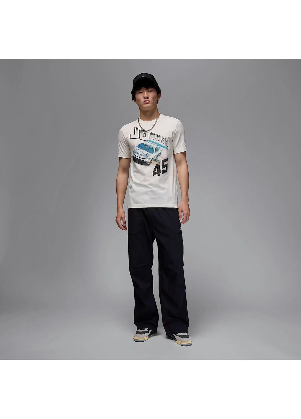 Біла футболка чоловіча brand car ss crew white Nike