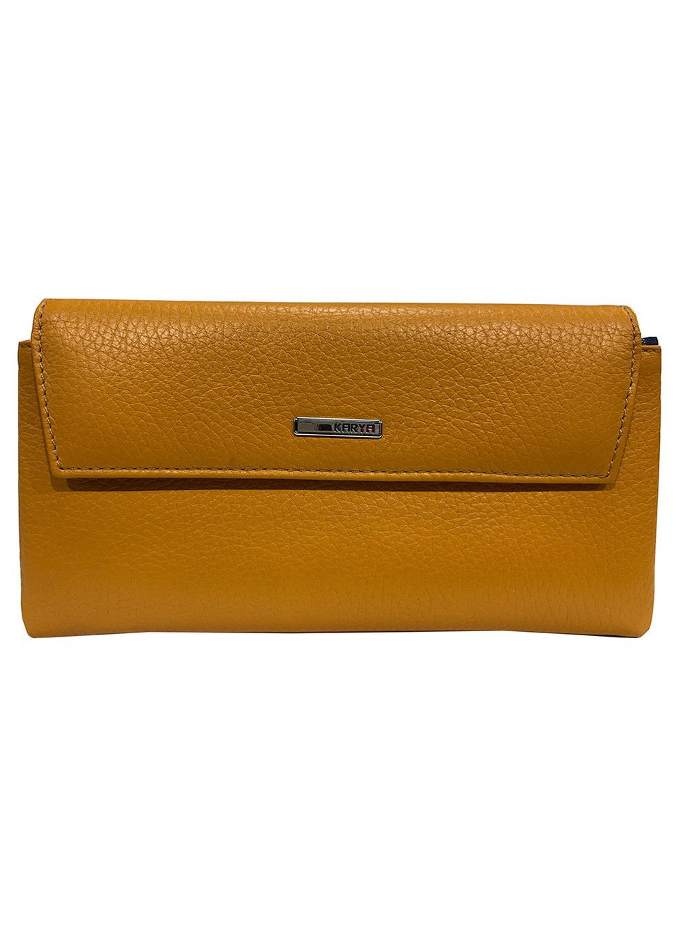Гаманець жіночий шкіряний жовтий Karya (336377909)
