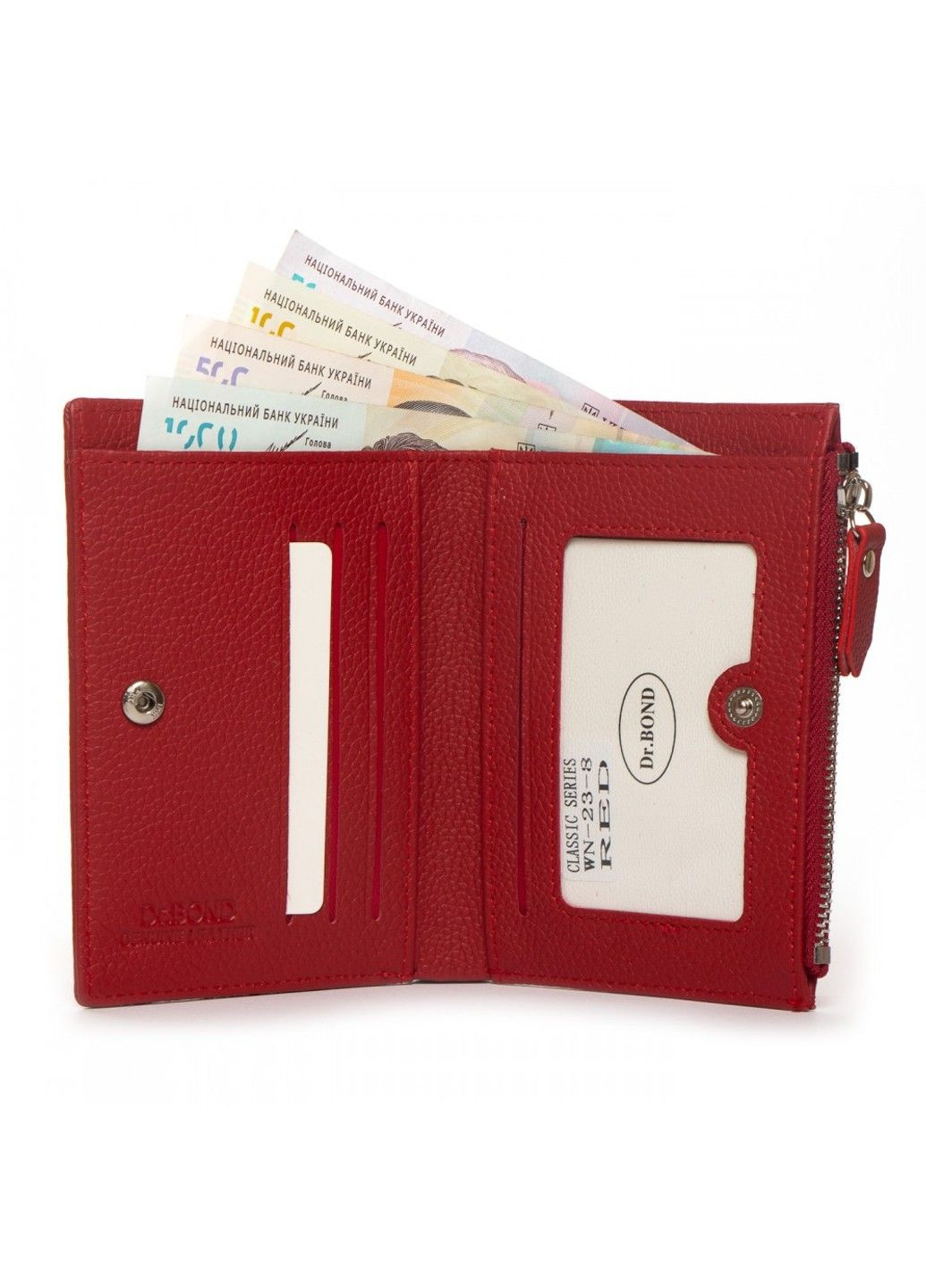 Шкіряний жіночий гаманець Classik WN-23-8 red Dr. Bond (282557195)