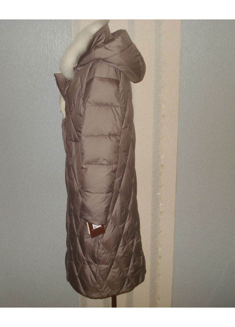 Коричневое демисезонное Пальто зимнее 6-878 Qarlevar