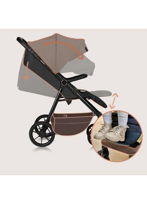 Прогулянкова коляска MIRA BEIGE SAND Lionelo (389567584)