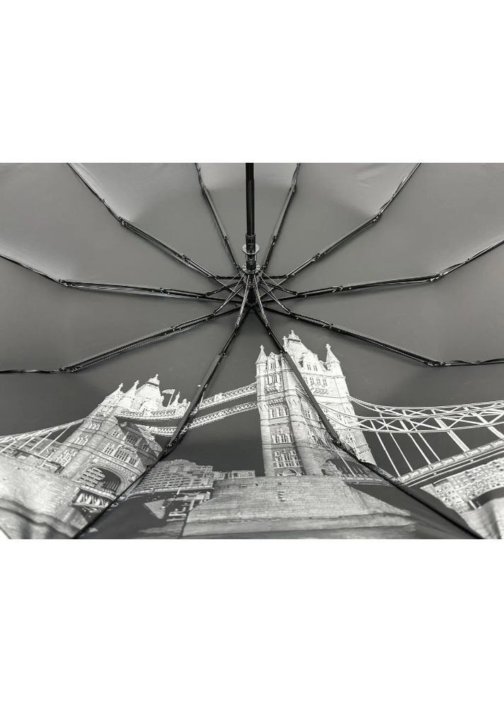 Комбінована парасолька жіноча складана напівавтомат з чохлом темно синя Bellissima середня система антивітер (365778565)