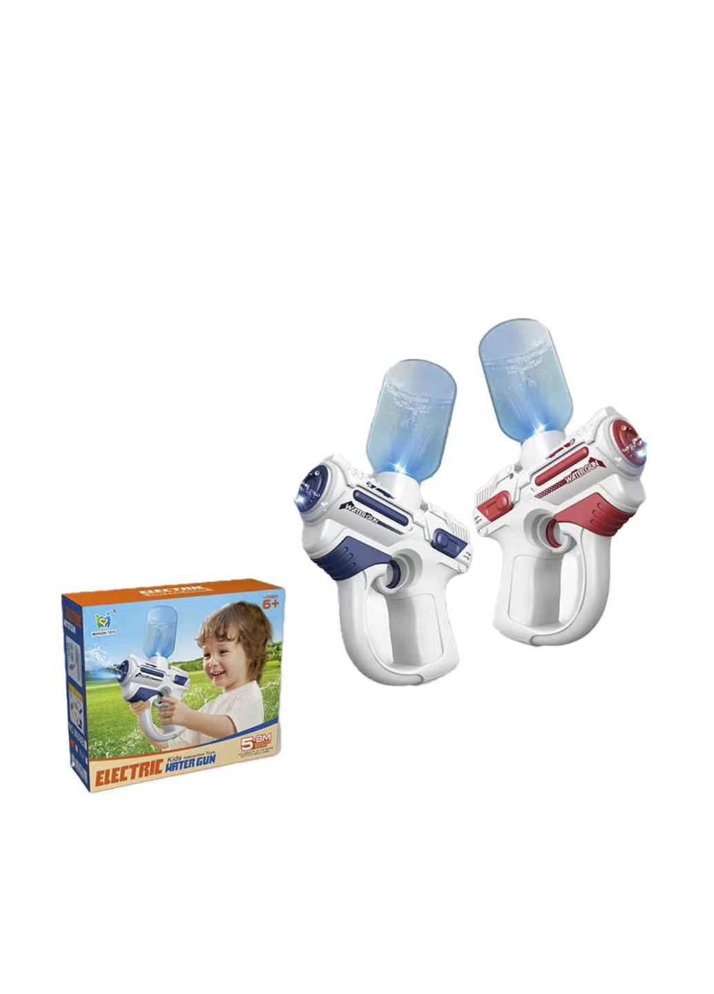 Водяний пістолет електричний на акумуляторній батареї колір різнокольоровий CB-00278714 No Brand (333298987)