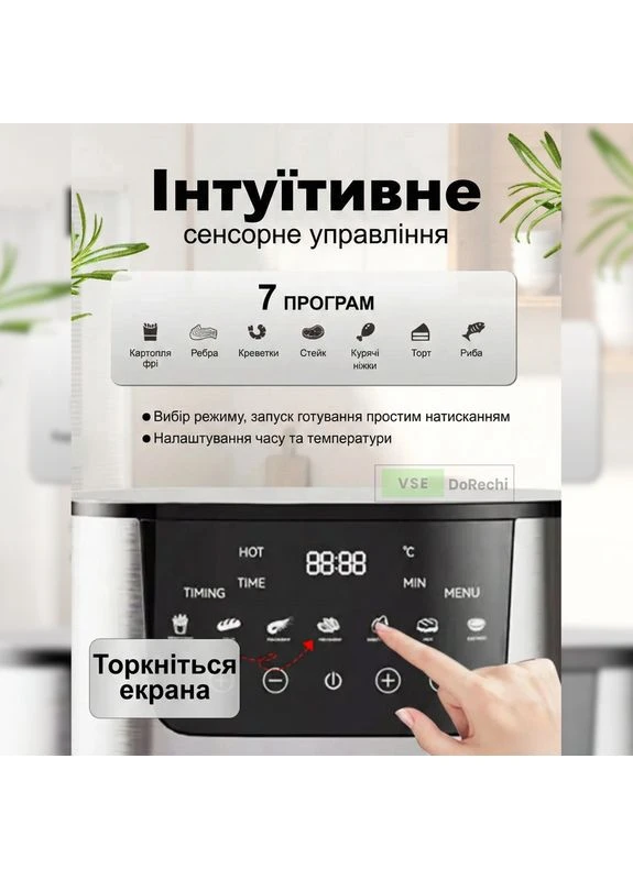 Мультипечь электрическая фритюрница, Фритюрница с горячей циркуляцией воздуха, GRB Rainberg (395980060)