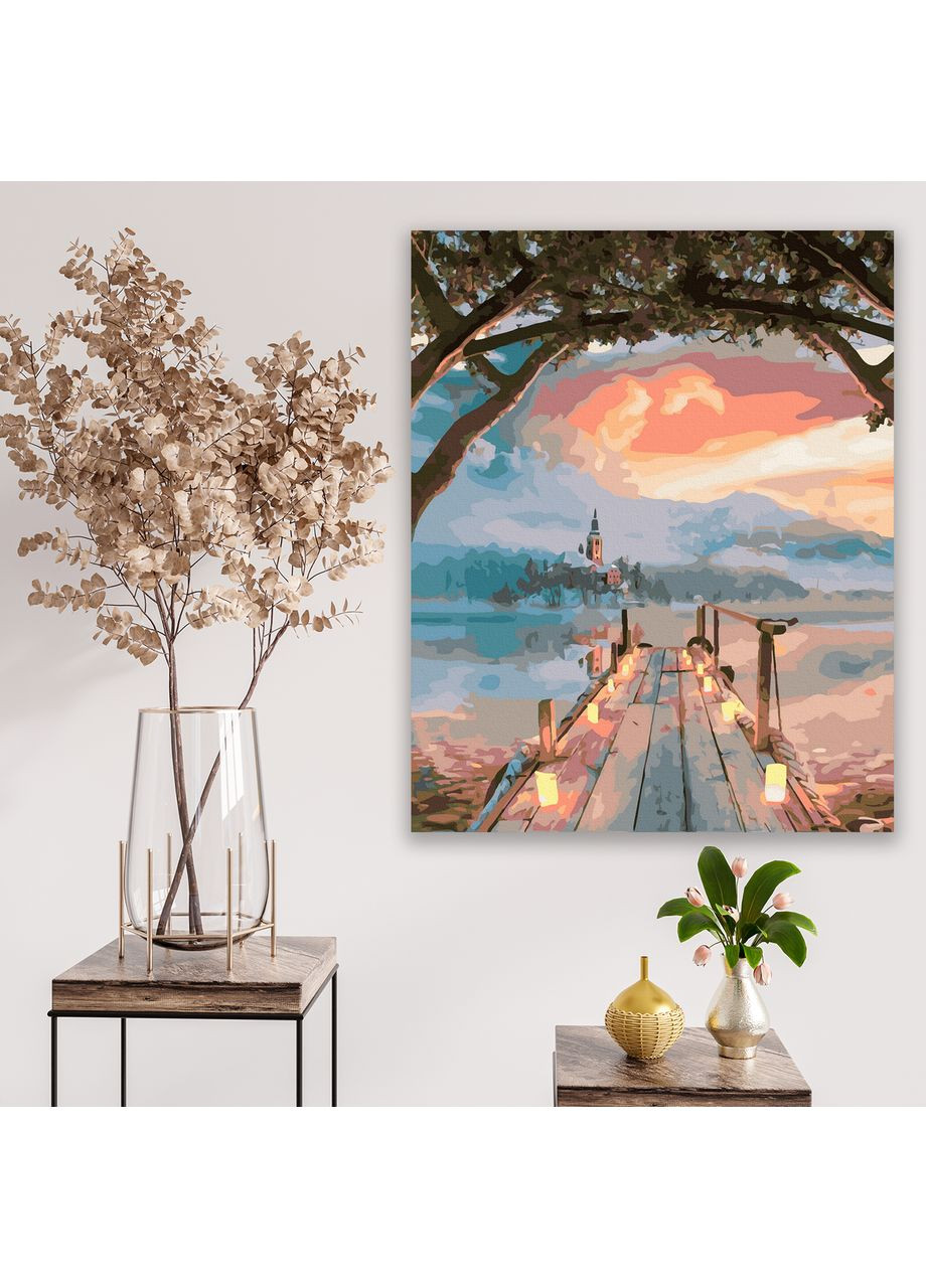 Картина по номерах "Засніжений замок" GX38068 No Brand (365039454)