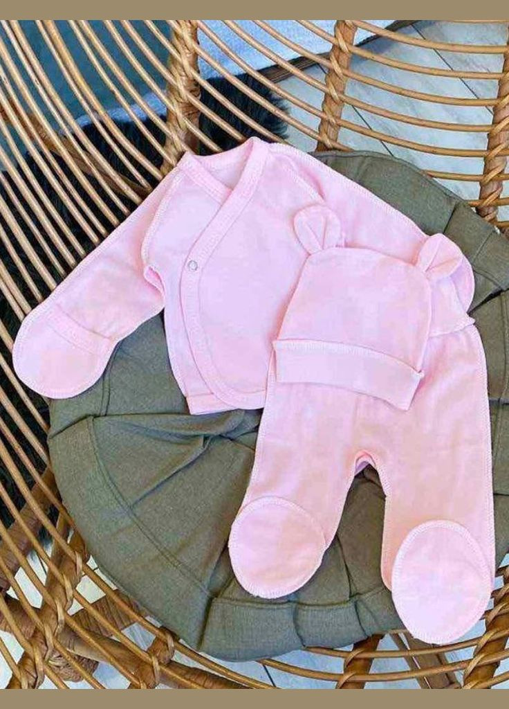 Рожевий демісезонний комплект одягу для новонароджених Баранчик БО