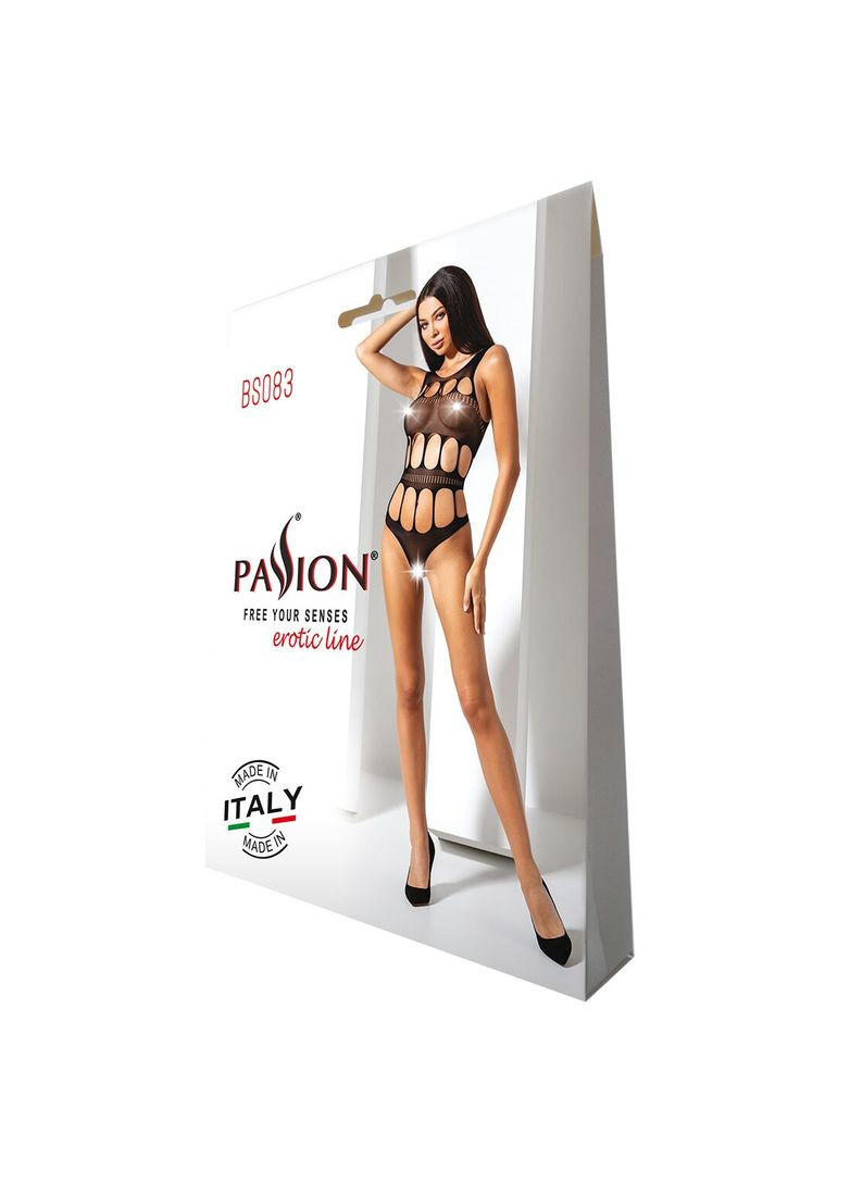 Сексуальный боди с вырезами BS083 black - CherryLove Passion чёрный