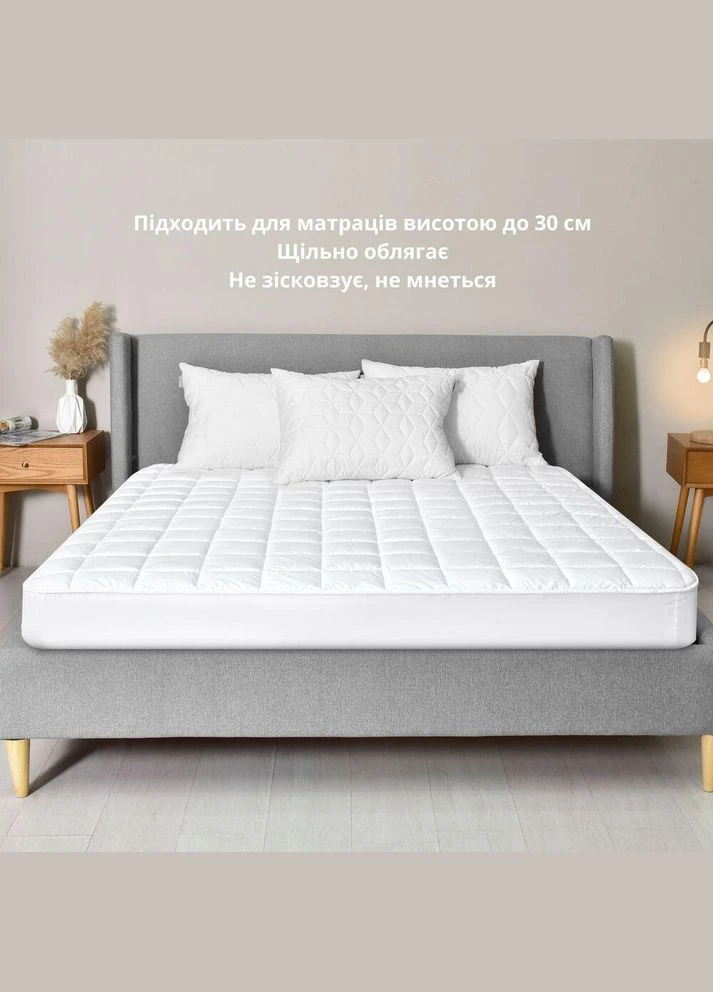 Наматрасник 180×200×35 SleepDream с натяжным бортом по периметру, гипоаллергенный, сверхплотный, защитный IDEIA (380667489)