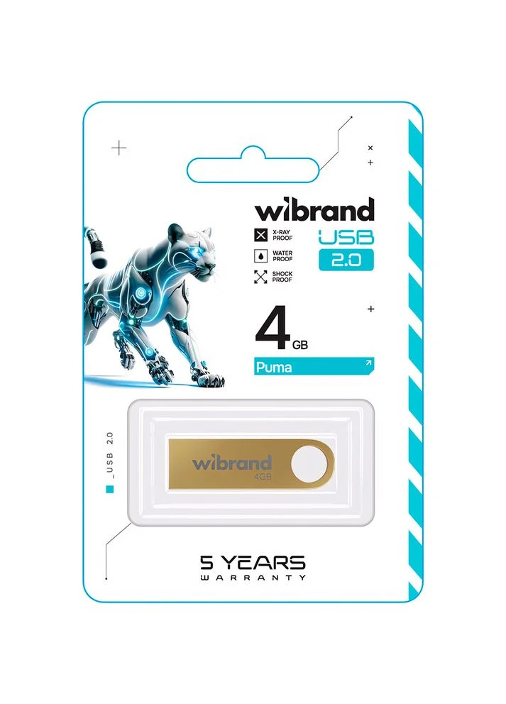 Флеш-драйв USB 2.0 Puma 4Gb Gold (WI2.0/PU4U1G) Wibrand (323103874)
