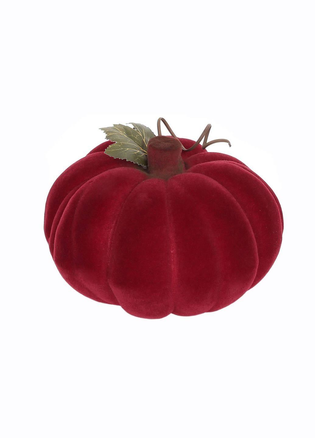 Декор Тыква 17.5см с бархатным покрытием, цвет - бордо. No Brand (302579349)