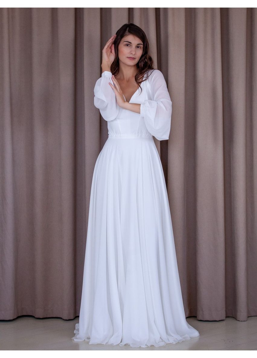 Білий вечірня плаття дзвін, а-силует Lolita однотонна