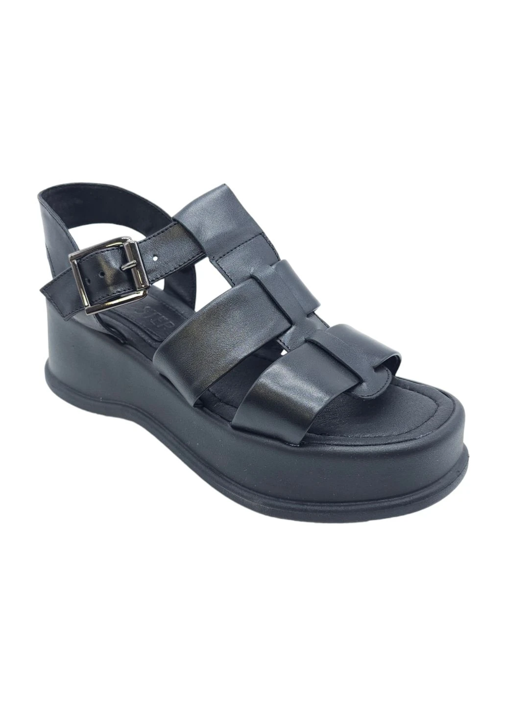 Черные женские босоножки черные кожаные fs-18-28 23,5 см (р) Foot Step
