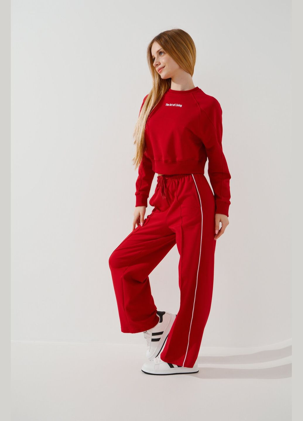 LAWA світшот з принтом для дівчинки p-gb02316 152 см shop (2000991061859) червоний повсякденний бавовна, поліестер