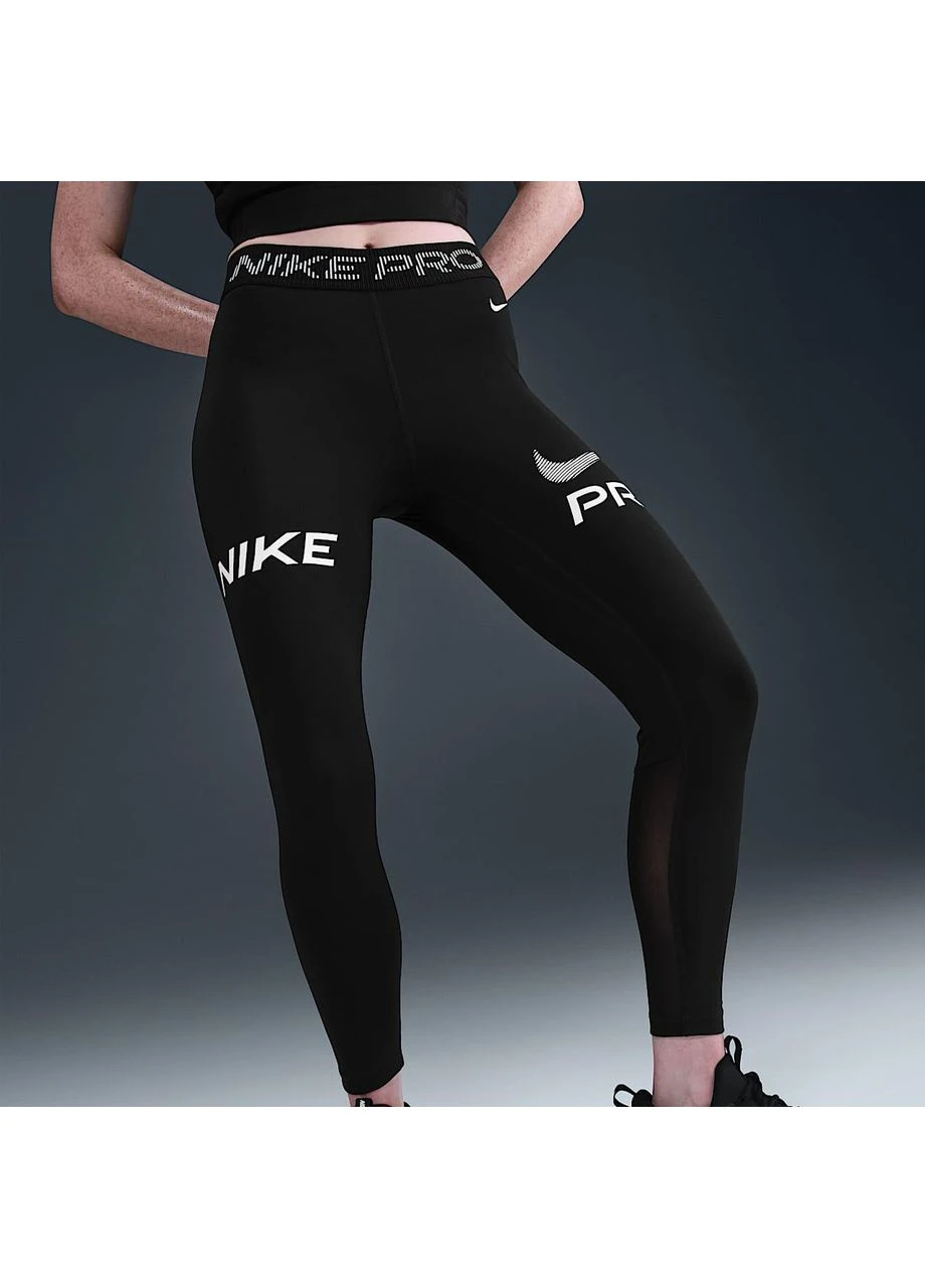 Черные демисезонные лосины pro 7/8 black hv2306-010 Nike
