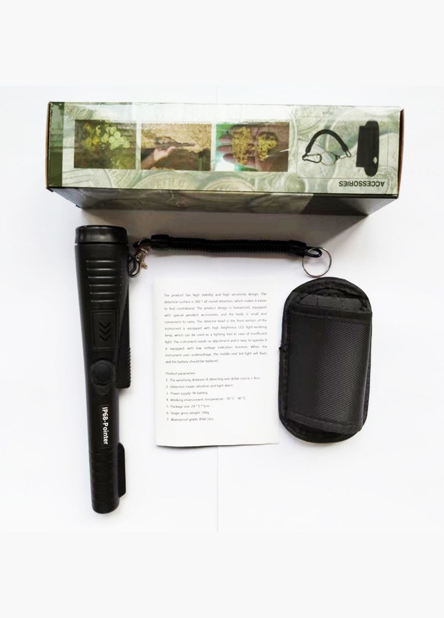 Ручной пинпоинтер грунтовой Pointer металлоискатель с батареей Черный ( код: -PB ) GP (331613645)