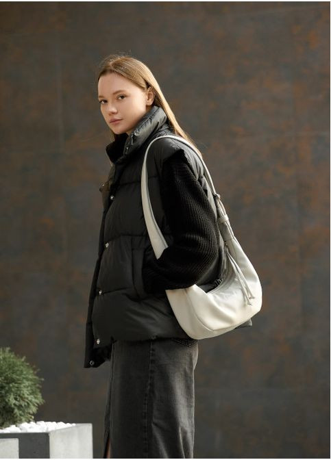 Женская сумка Хобо из экокожи Серый шелк (985030813) Sambag (360965555)