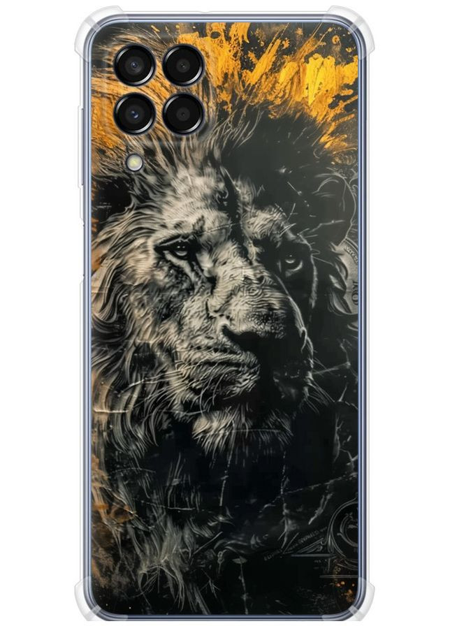 Силіконовий протиударний с посиленими кутами чохол 'Лев у золотих фарбах' для Endorphone Samsung Galaxy M33 M336B (297660774)