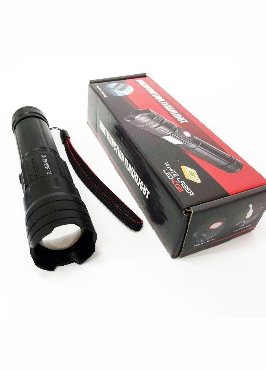 Ліхтарик кишеньковий світлодіодний BL-6525-GT100 з ремінцем та функцією зуму Police (369562014)