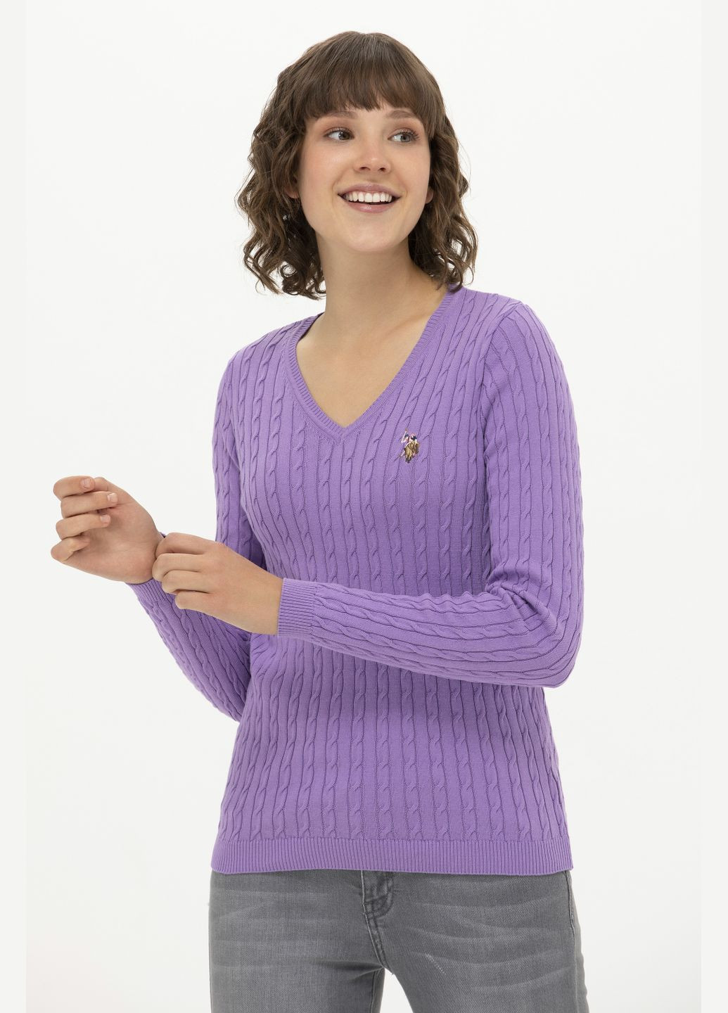 Рожевий светр u.s. polo assn. жіночий U.S. Polo Assn.