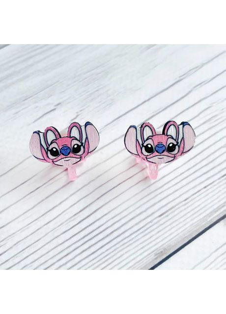 Детские серьги клипсы Ангел подружка Стича (принт k_049) CASE CONTROL (355404064)
