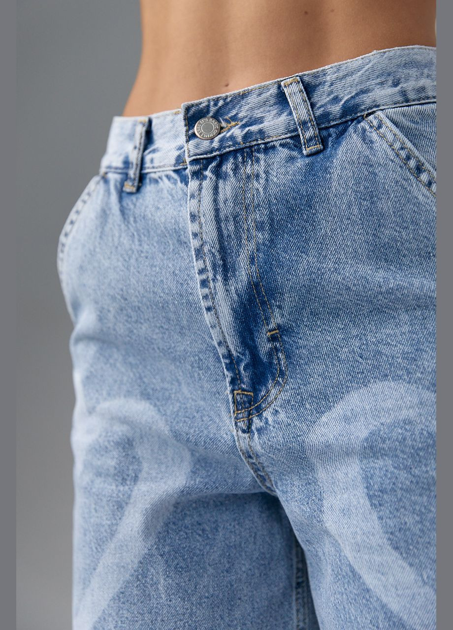Жіночі джинси з принтом у формі серця 02952 Lurex - (292252998)