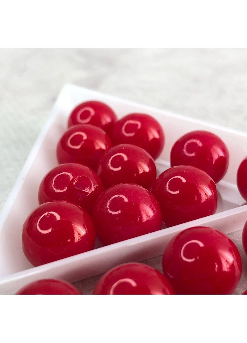 (20 грамм) Бусины пластик Ø12 мм, - красный Plus-plus (352745012)