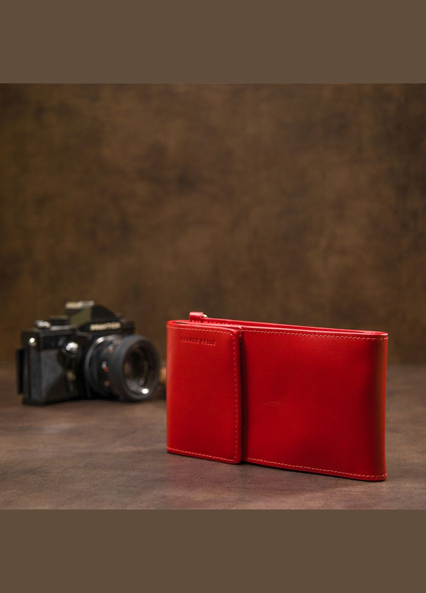 Сумка жіноча шкіряна через плече гаманець 11441 Червоний Grande Pelle (302008901)