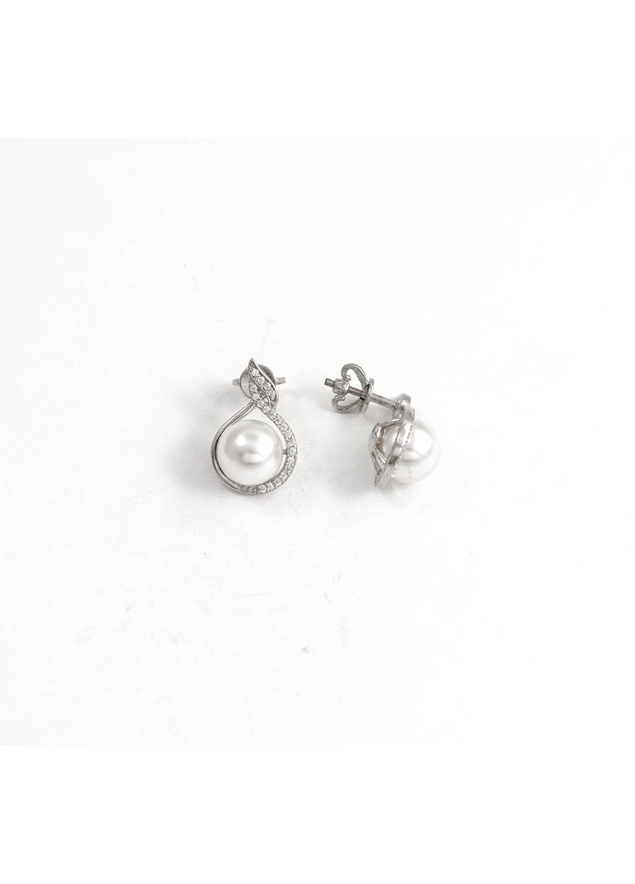 Серьги жемчужина 8362 Maxi Silver (337133257)