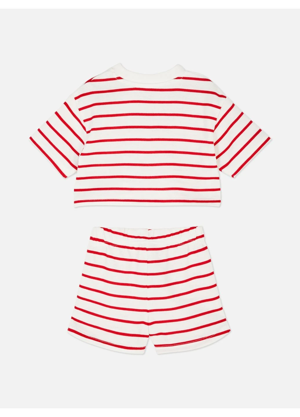 Білий комплект одягу літо,білий в червону смужку, Primark