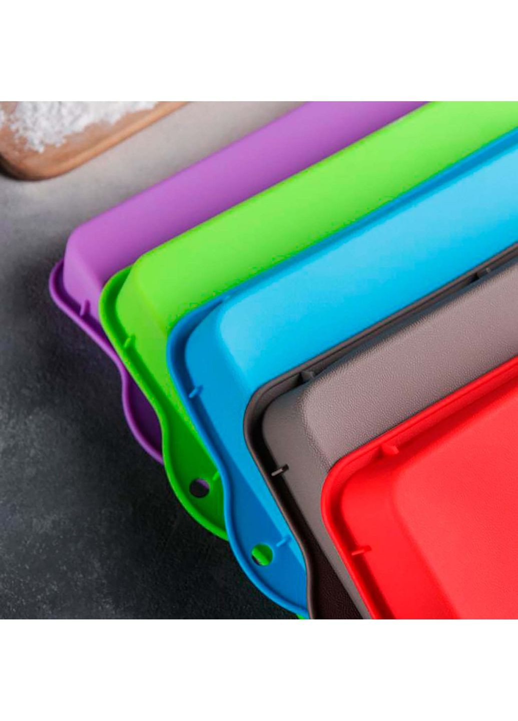 Деко форма килимок силіконовий з бортиками для випічки прямокутний багаторазовий "Пиріг" 30х22х4 см Kitchen Master (341724471)