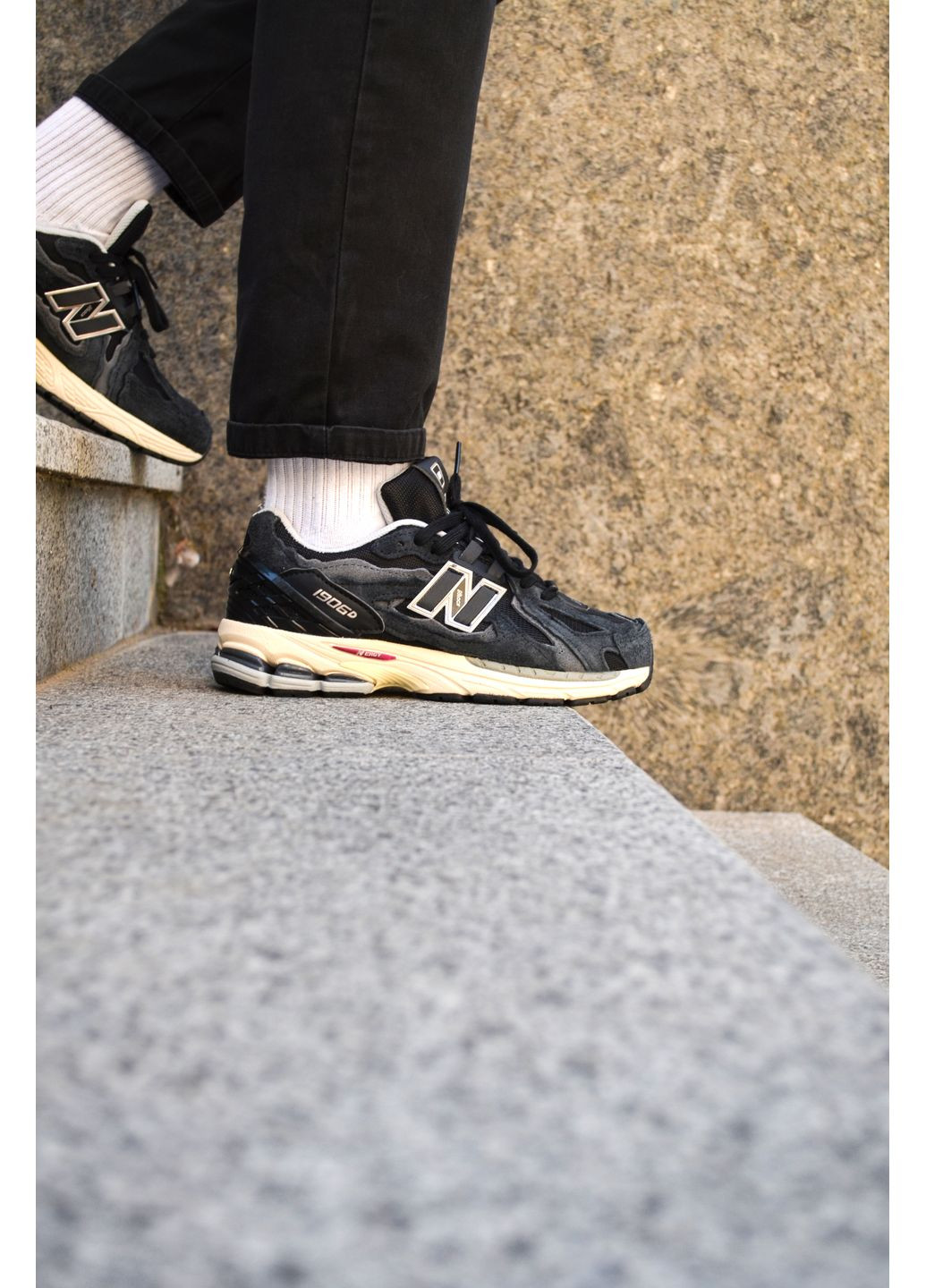 КРОССОВКИ ЖЕНСКИЕ NEW BALANCE 1906D BLACK GREY НЬЮ БЕЛАНС 1906D No Brand серые демисезоны (368867389)