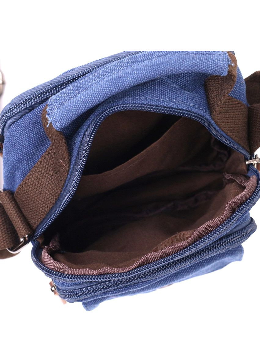 Чоловіча текстильна сумка через плече синя кросбоді 22221 Vintage (329197050)