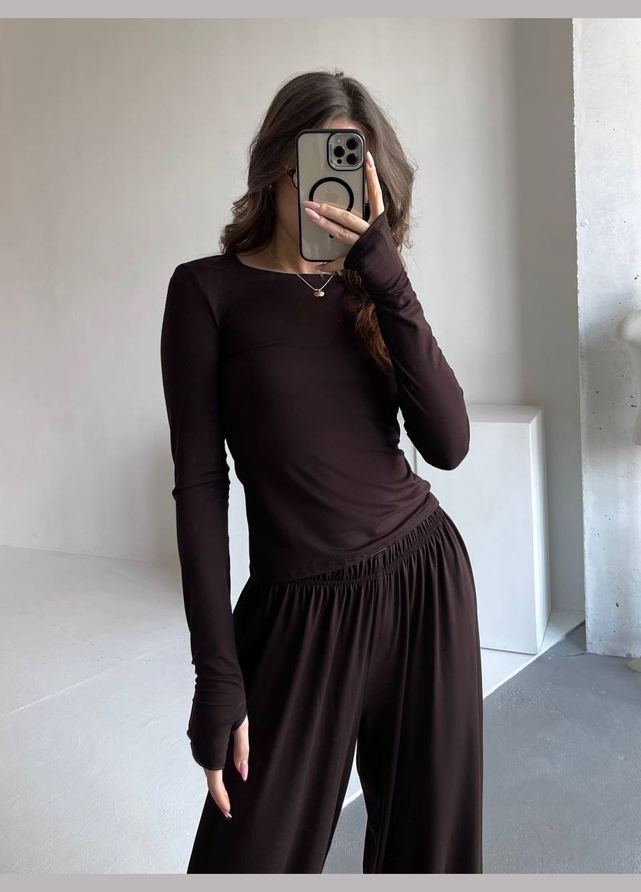 Жіночий комплект лонгслів з штанами No Brand (321615603)