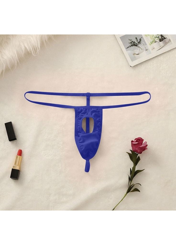 Стринги мужские эротические синие открытые No Brand (360897622)