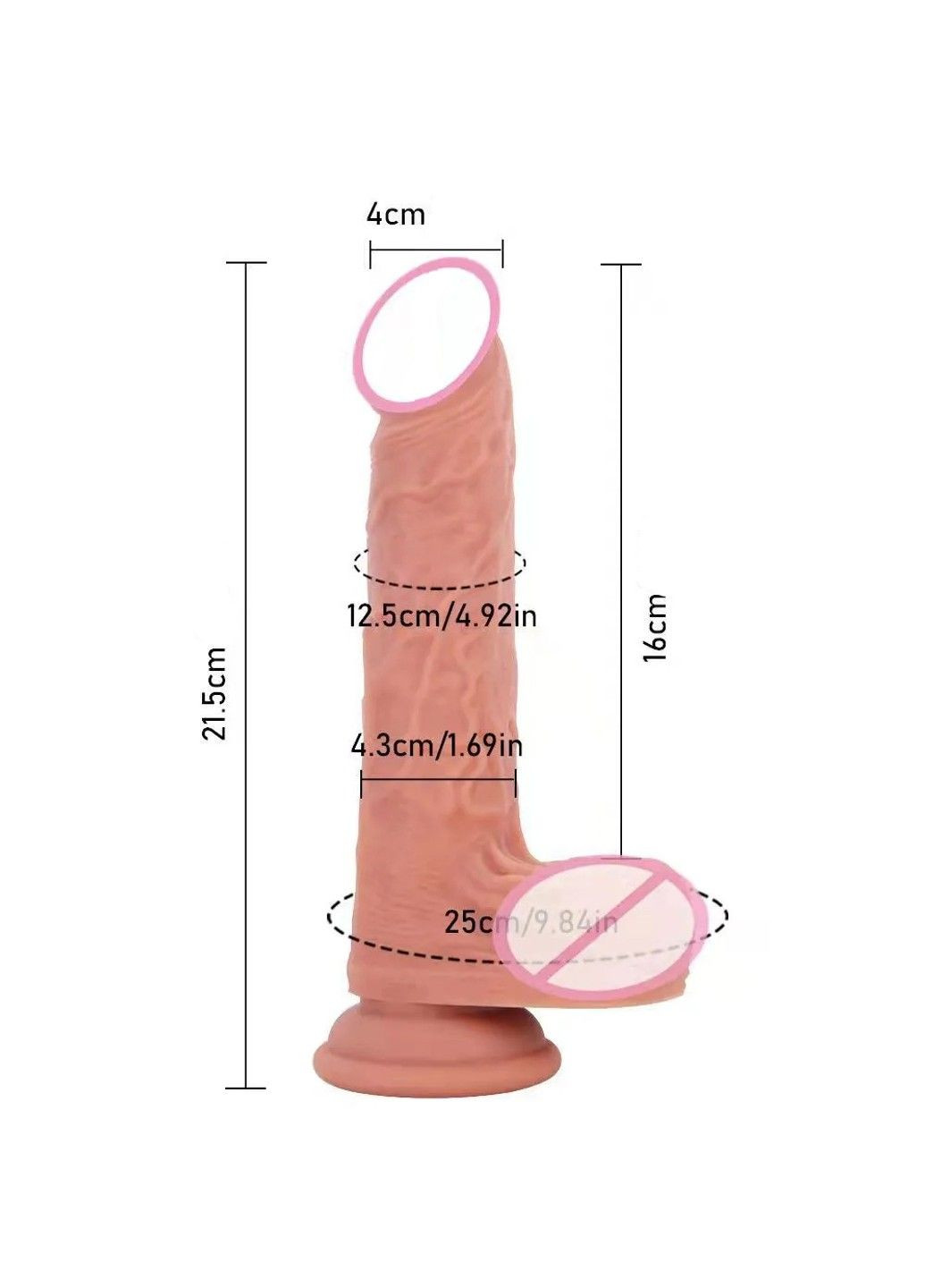 Страпон с реалистичным фаллосом телесного цвета 21.5*4.5 см We Love (284279323)
