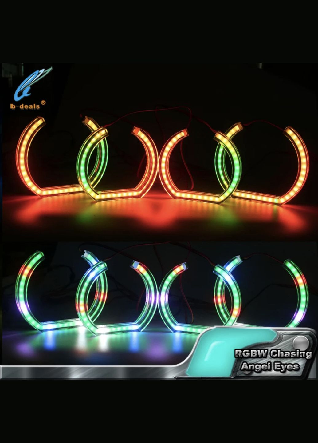 Ангельские глазки U Shape Crystal Angel Eyes F10 F13 F30 F31 F34 RGB BMW (315922019)