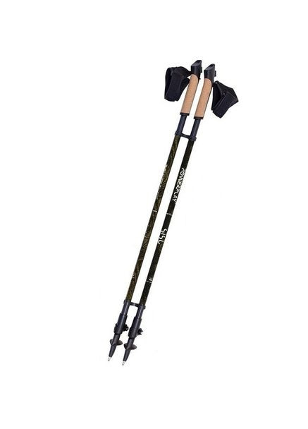 Палиці для скандинавської ходьби 9105 Sisu Black/Gold 80-135 см (пара) PowerPlay (317849081)